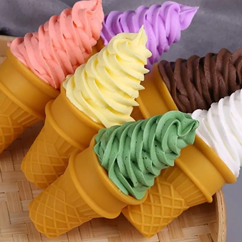 F62D -Simulation knuspriger Eismodell künstliche Lebensmittelmodell gefälschte Lebensmittel Dessert Eis Probe Requisiten für