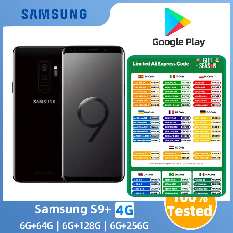 Samsung Galaxy S9 Plus S9+ 4G G9650 64/128/256GB ROM 6GB RAM Dual Sim Snapdragon Octa Core 6.2