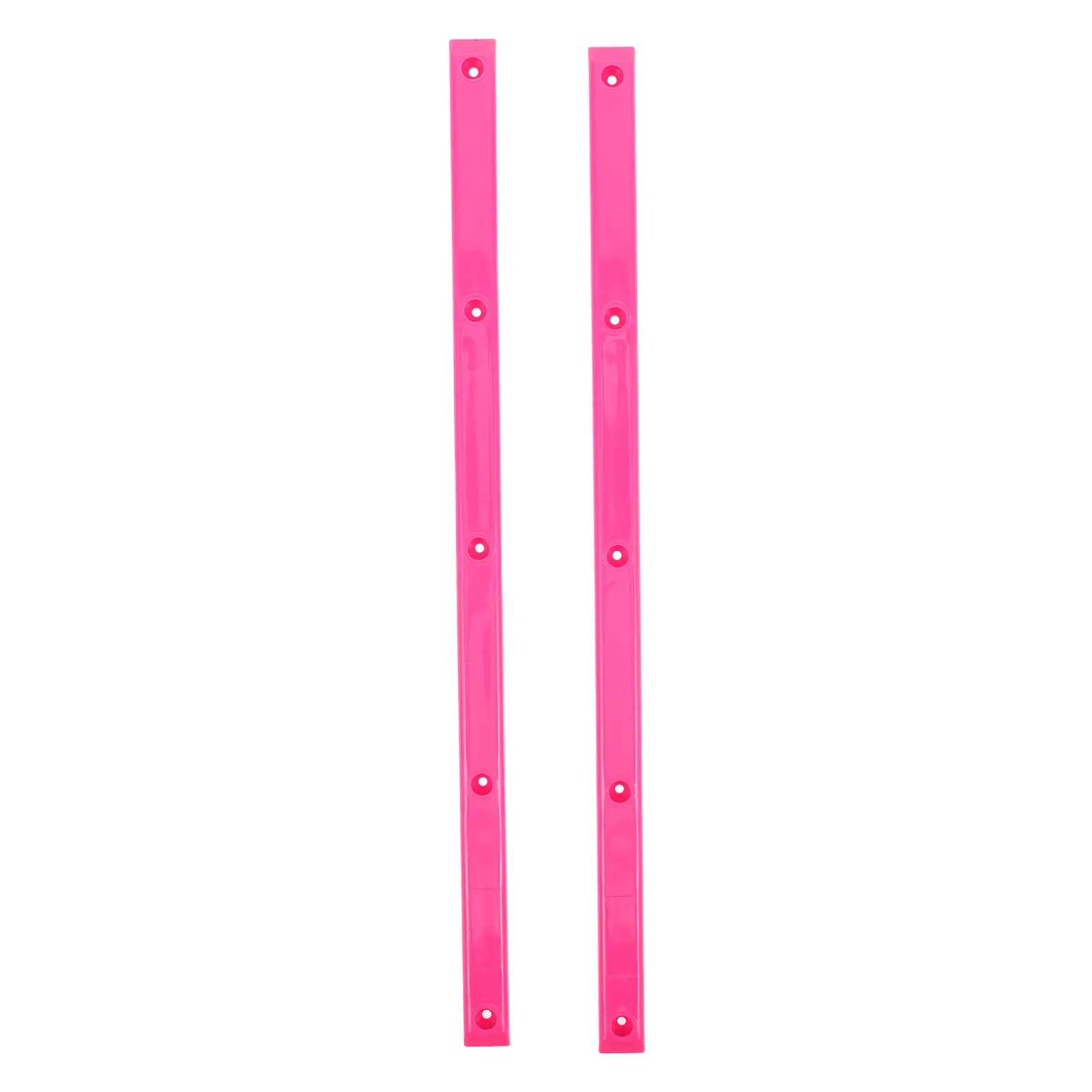 

2Pcs Skateboard Rail Guards Pink ABS Longboard Rail Protection Shockproof Deck Protectors for Night Skating Rib Bones Bumpers