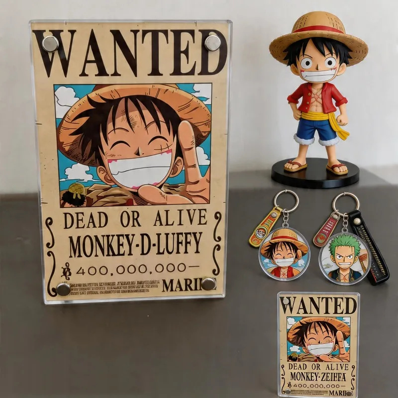One Piece Acrylic Stand Wanted Poster of One Piece Stand Display Desktop Stand Decoration Anime Collection Gift