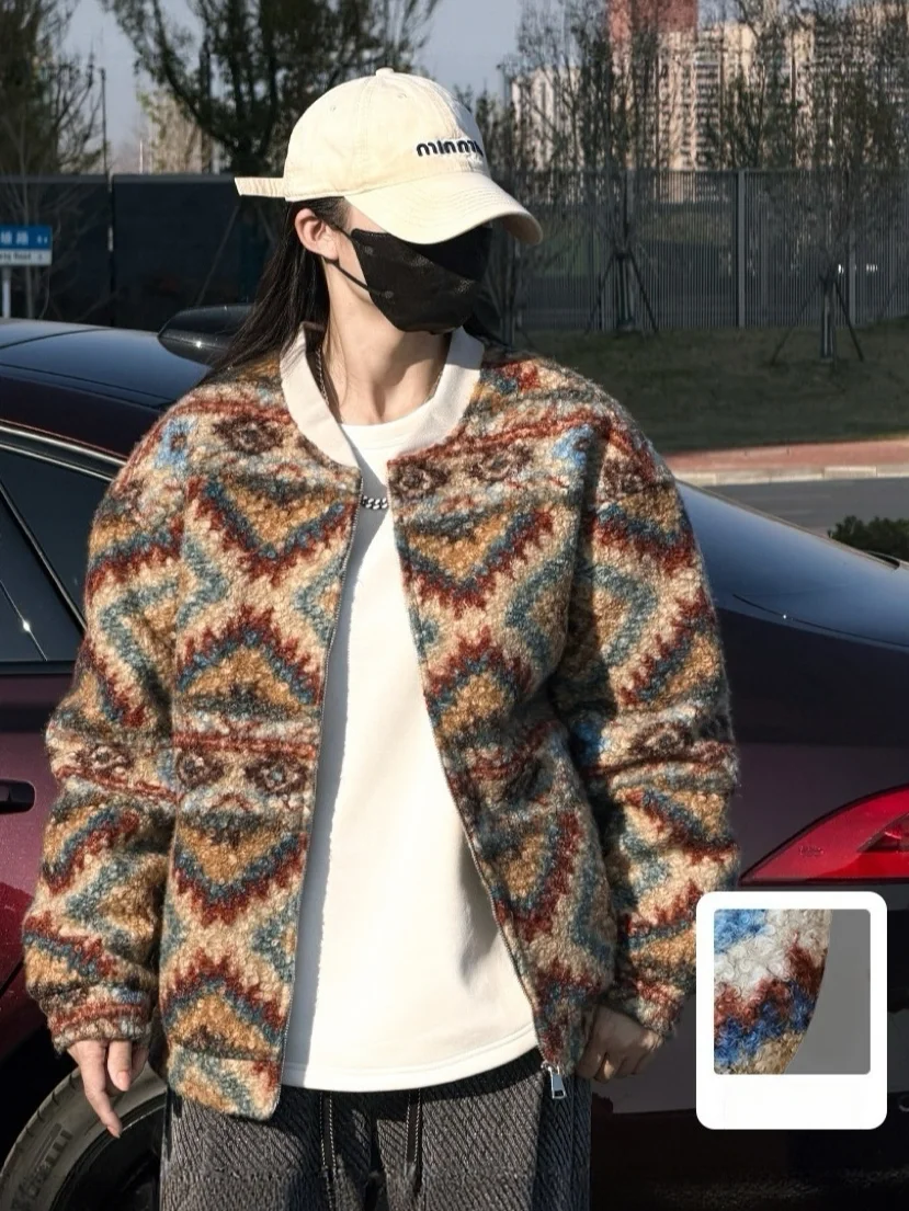 

Утепленная хлопковая куртка с воротником-стойкой для мужчин, повседневная, в стиле ретро, для молодежи, теплая, на молнии, с длинными рукавами