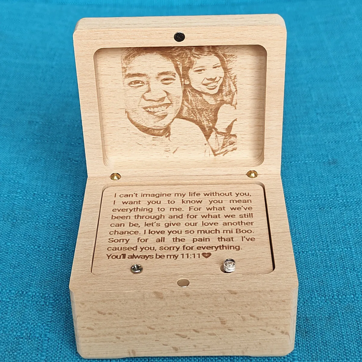 

Customized Song Music Box, Photo Engraving Play, Once Open, Birthday Proposal, Anniversary, Christmas