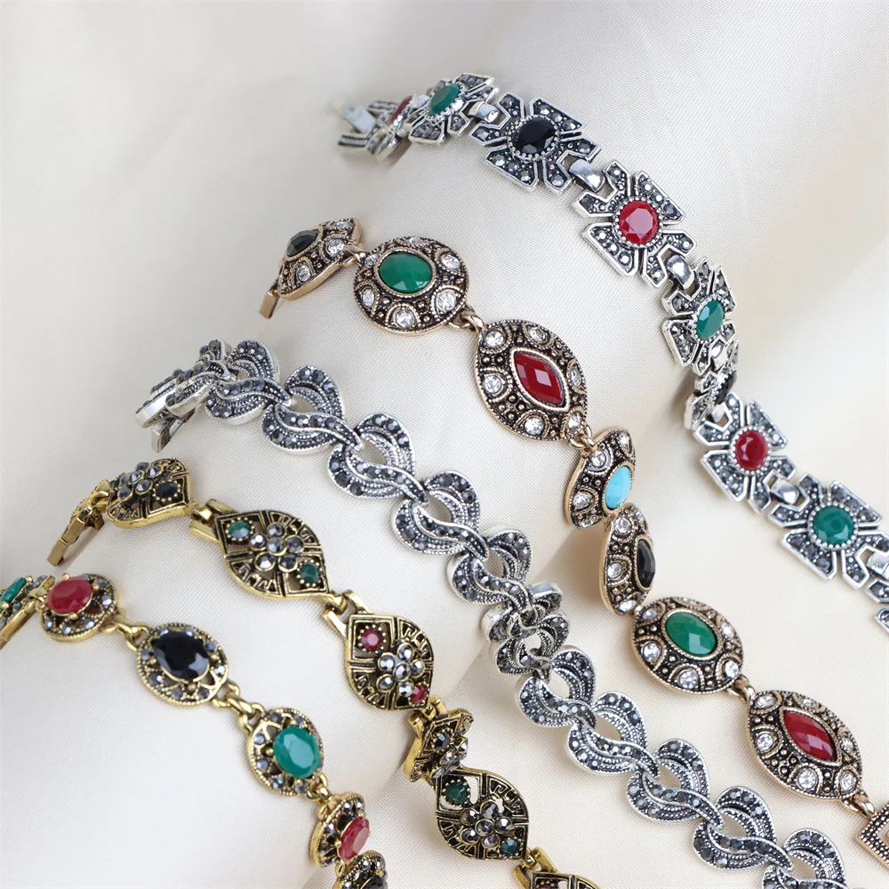 10/20Pcs/lot Bohemian Vintage Ethnic Bracelet For Women Mix Style Party Gift Charm Jewelry Wholesale