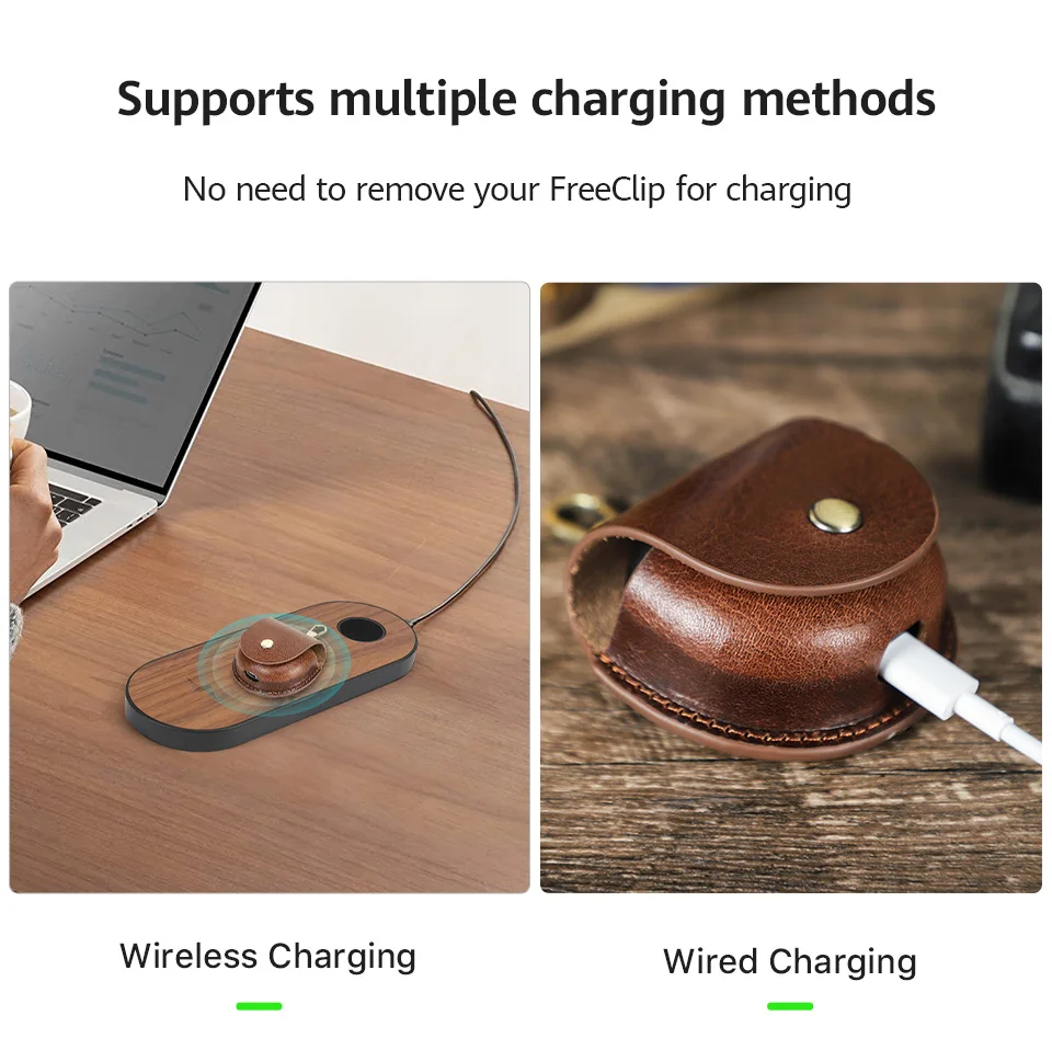 Vintage Echtleder Kopfhörerhülle mit Haken für Huawei FreeClip Ohrhörer Abdeckung stoßfeste Schutzhülle Kopfhörerhülle – Detail 7