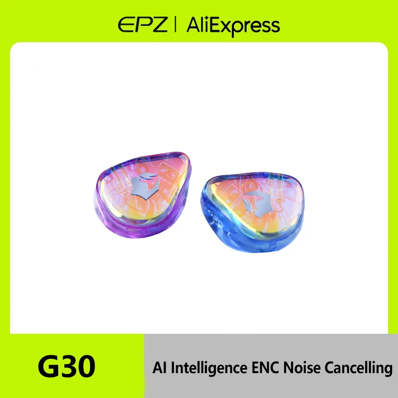 

EPZ G30 Wired Earphones HIFI IEM In Ear Gaming Headset Support for APP/Computers ENC Noise Cancelling Custom Tuning