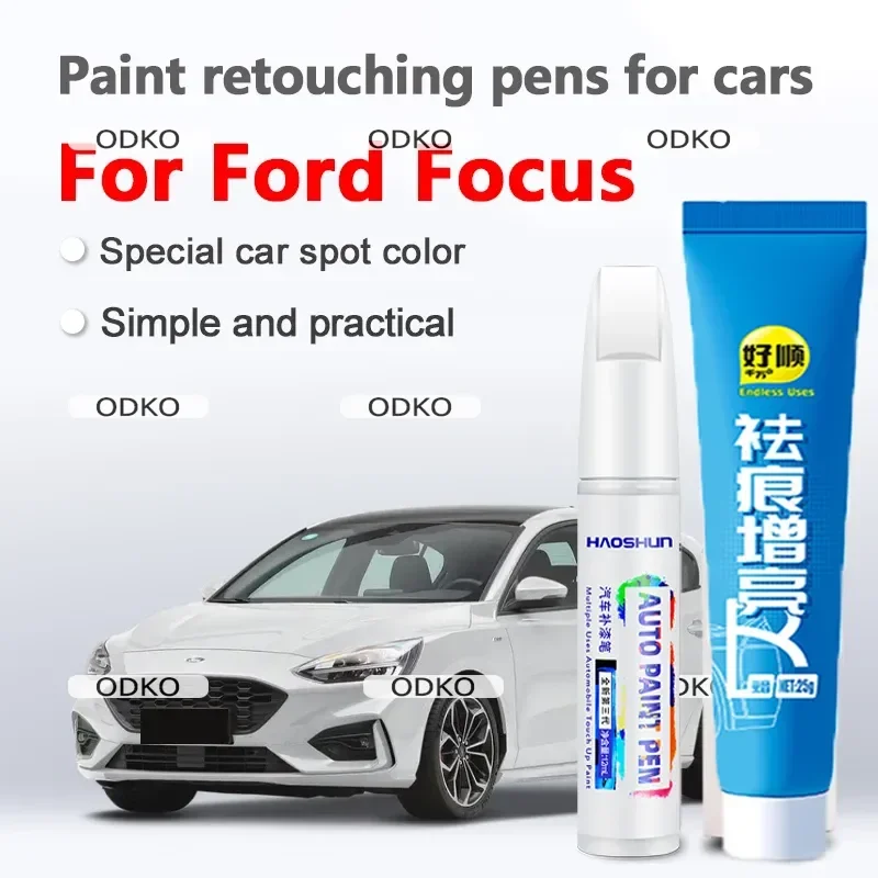 

Ручка для ремонта Ford Focus, средство для удаления царапин, черный, белый, синий, красный, серебристо-серый лак, цвет, аксессуары для ухода за краской