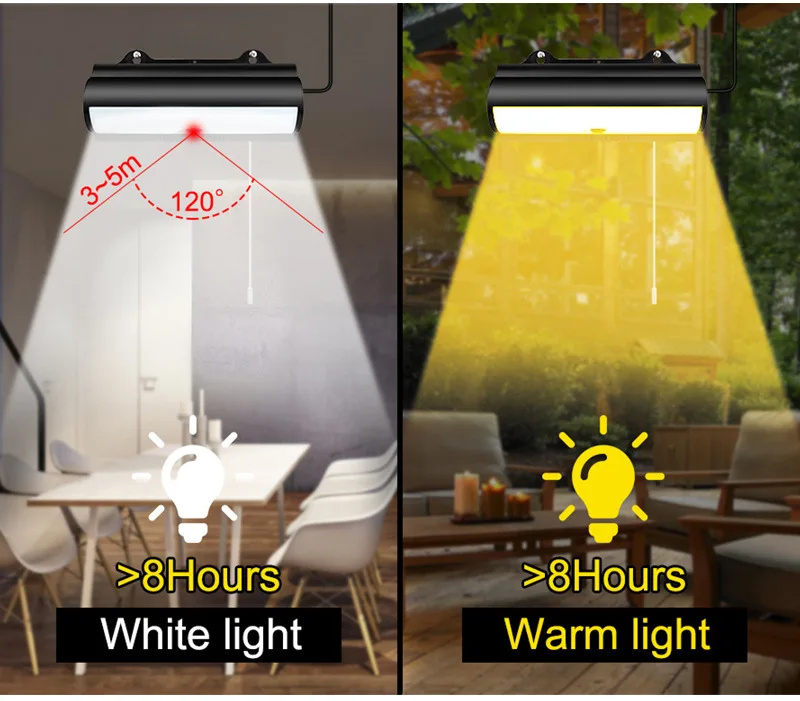 New Solar Cable Induction Courtyard, Garden, Corridor, Rural Small Street Lights, Indoor and Outdoor Remote Control Wall Lights