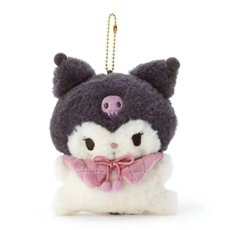 Hello Kitty ตุ๊กตาของเล่นพวงกุญแจ Sanrio ตุ๊กตาจี้ตุ๊กตาอะนิเมะ Kuromi ตุ๊กตาพวงกุญแจน่ารักตุ๊กตานักเรียนกระเป๋าเป้สะพายหลังจี้ของขวัญ