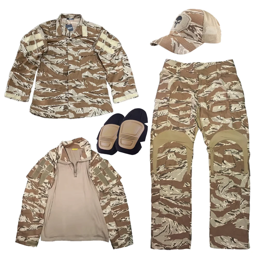 Tactical Tom GEN3 Desert tiger MARSOC camouflage Hunting Combat tactics Afghanist Outdoor Sports Hik G3 Frog shirt+Field+pants