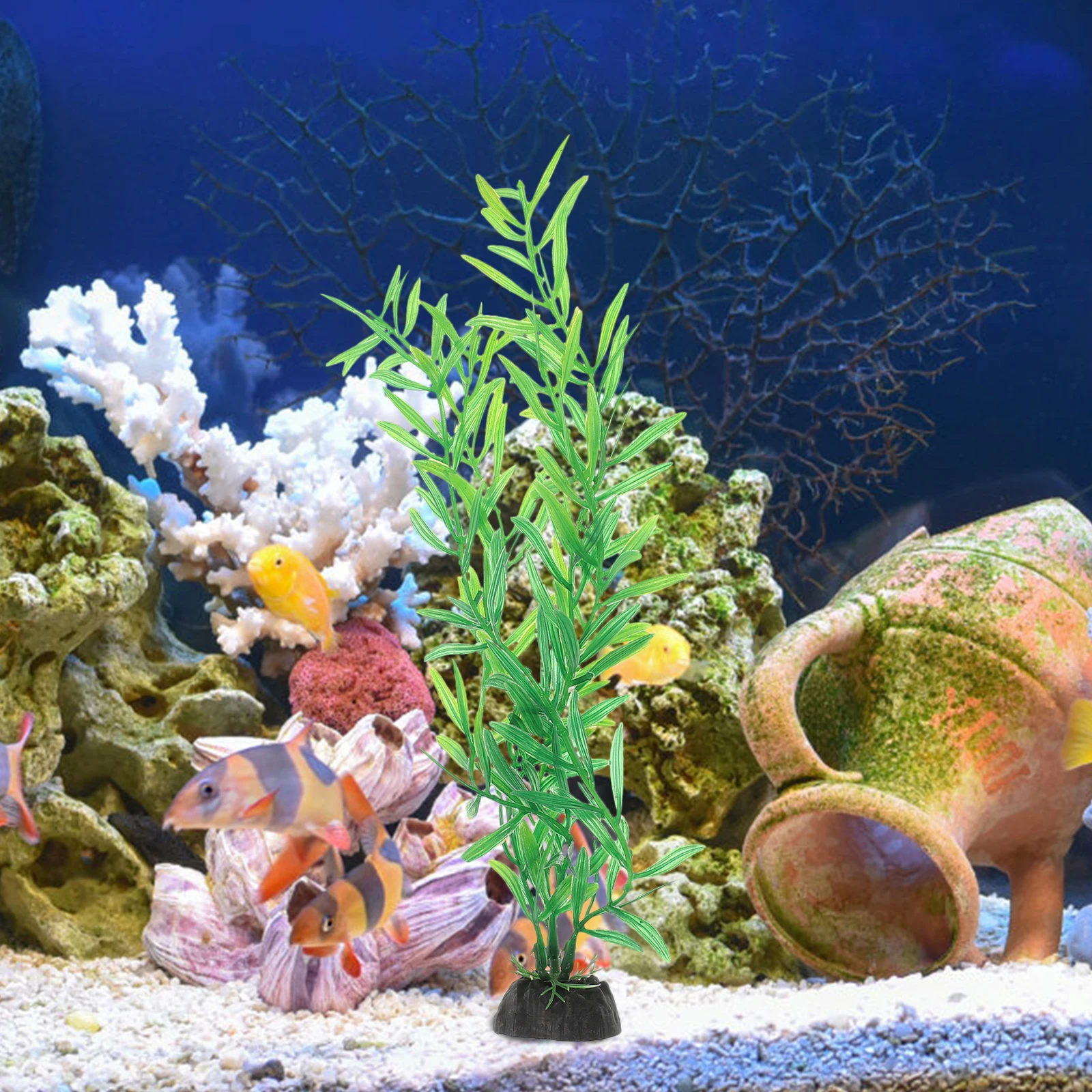 

10 Pcs Fish Tank Aquarium Aquatic Decoration Faux Plant Fake Plants for Container
