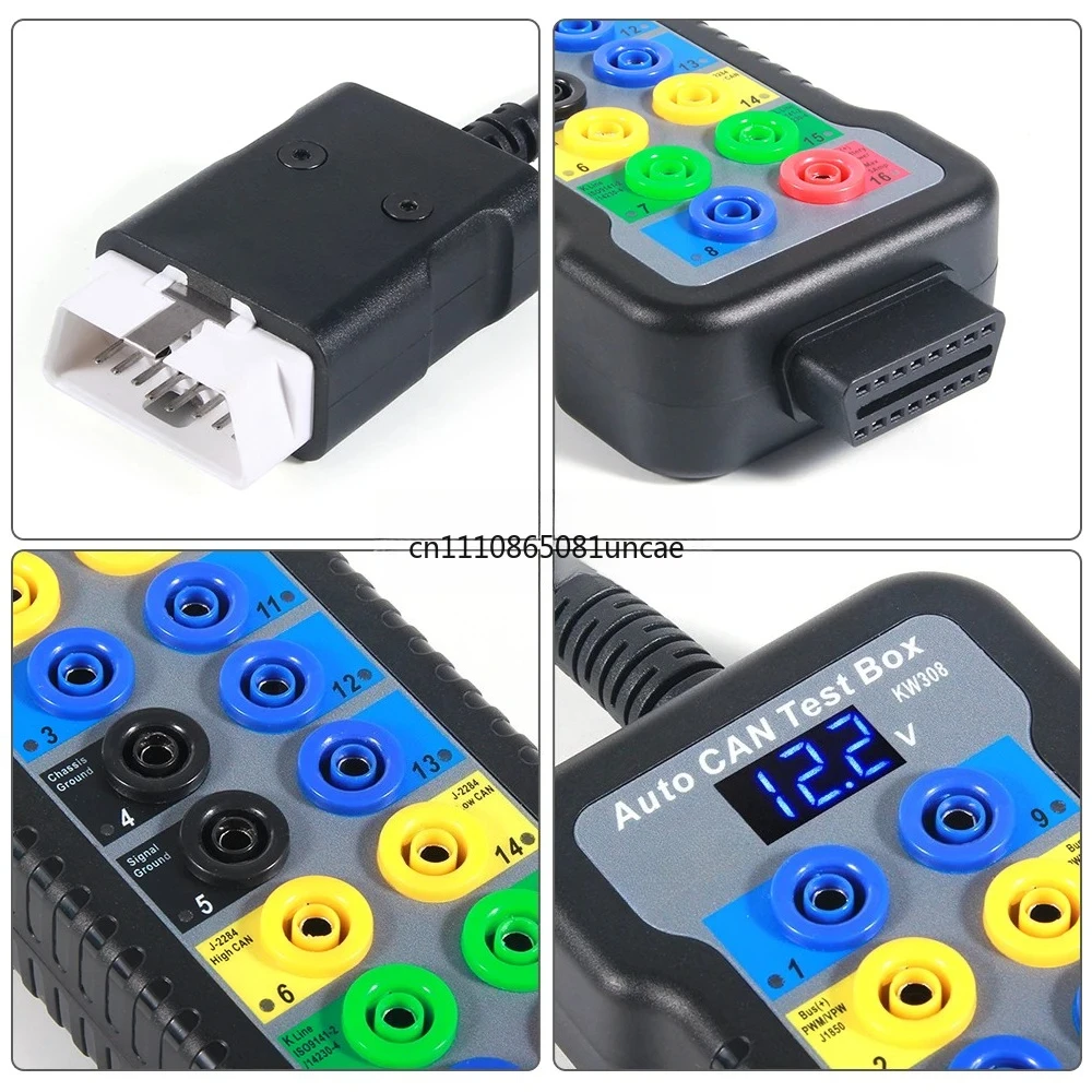 Car OBD Breakout Box Diagnostic Tools With OBD Extension Cable, Digital Voiture OBD2 Tester For 16 Pin Voltage,Car Can Line Test