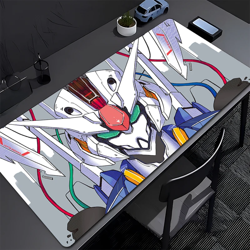 แผ่นรองเมาส์ขนาดใหญ่ลาย Gundam Mechanical Warrior สำหรับเกมเมอร์ แผ่นรองคีย์บอร์ด แผ่นรองเมาส์สำหรับโต๊ะเกม แผ่นรองเมาส์สำหรับพีซี