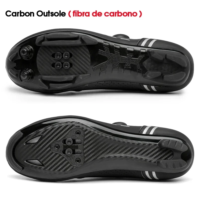 Zapatillas de ciclismo cómodas y ligeras para hombre y mujer, zapatos deportivos con autosujeción SPD para ciclismo de carretera y MTB al aire