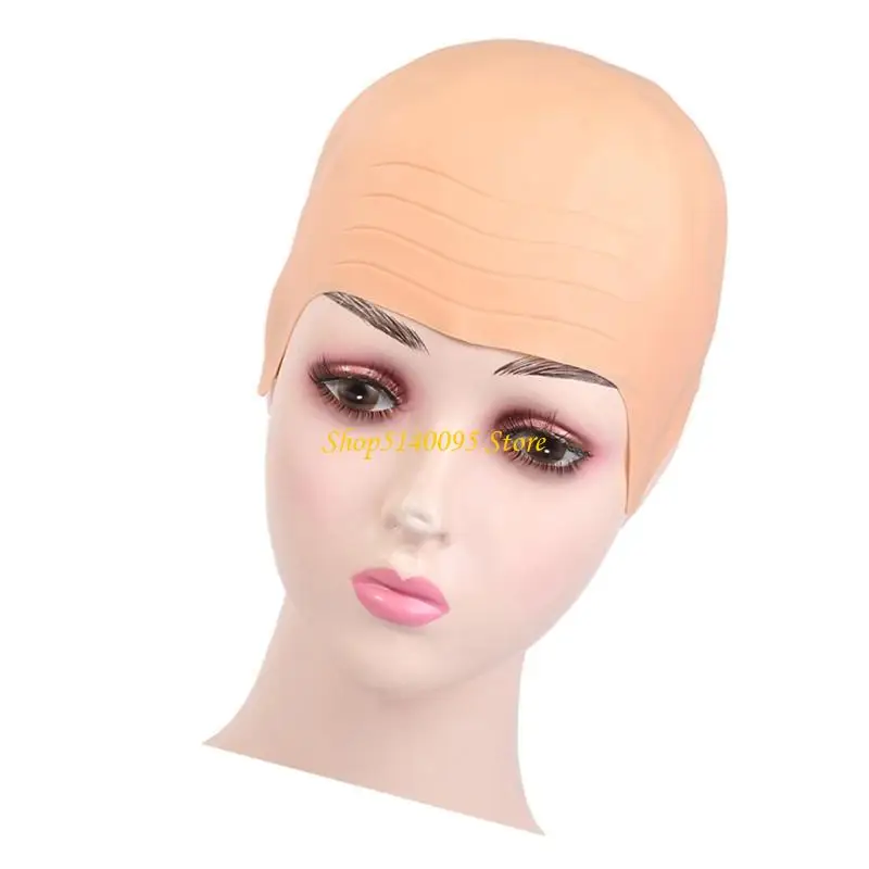 Dxae Makeup Bald Head Caps Fake Bald Caps chauves pour adultes Kids Halloween Cosplay Party Costume accessoires Unisexe