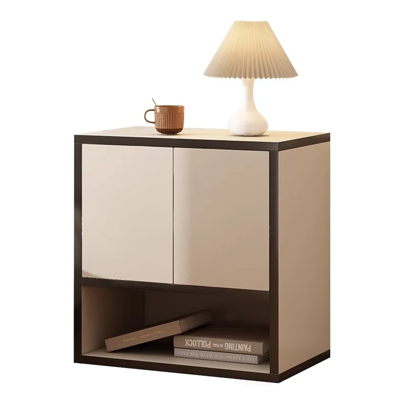 

TV cabinet living room 2025 new simple household storage locker integrated floor cream wind solid wood combination cabinet