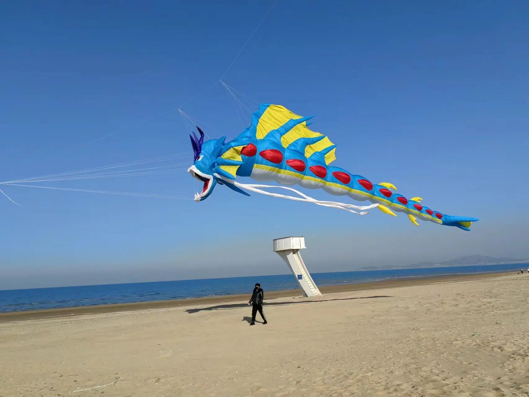 Hàng Mới Về 15M Rồng Gyarados Dòng Giặt Bơm Hơi Mềm RIPSTOP NYLON Diều