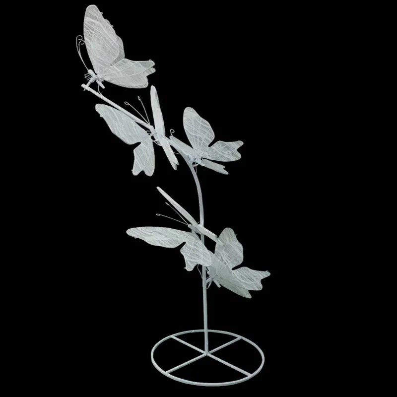 زفاف مضيئة فراشة شارع دليل ضوء ثلاثي الأبعاد الجناح الأبيض محاكاة فراشة الديكور فندق الزفاف قوس pr #5