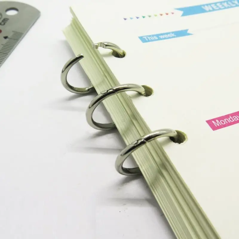 2Pcs Metal Loose Leaf Book Binder 3 Rings For Notebook Album Scrapbook Clips DIY Three-ring Buckle Three-hole Calendar Ring