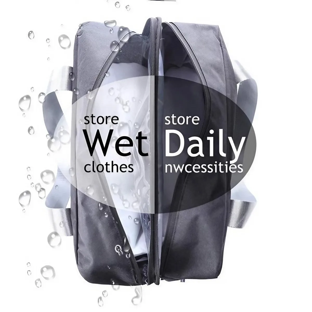 JJYY 1PC New Men\'s Women\'s Wet and Dry Separation Bag Waterproof Clothing Storage Sports Gym Bag Travel Bag