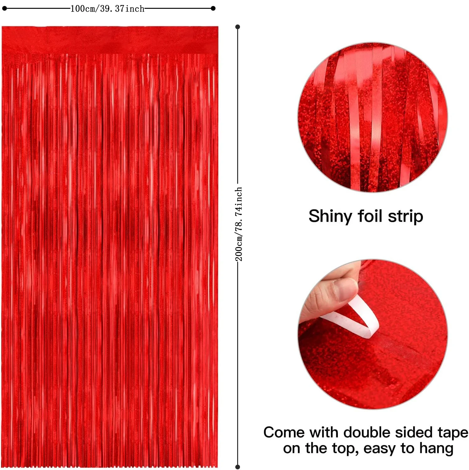 1pc red background tassel curtains, rain curtains, photo booth for birthday party decoration, baby shower, engagement wedding