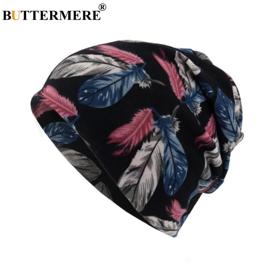 

BUTTERMERE Turban Hat Female Male Autumn Women Men Skullies Beanies Soft Bonnet Stocking Hat Bonnet Cap Bone Stretch Neckerchief