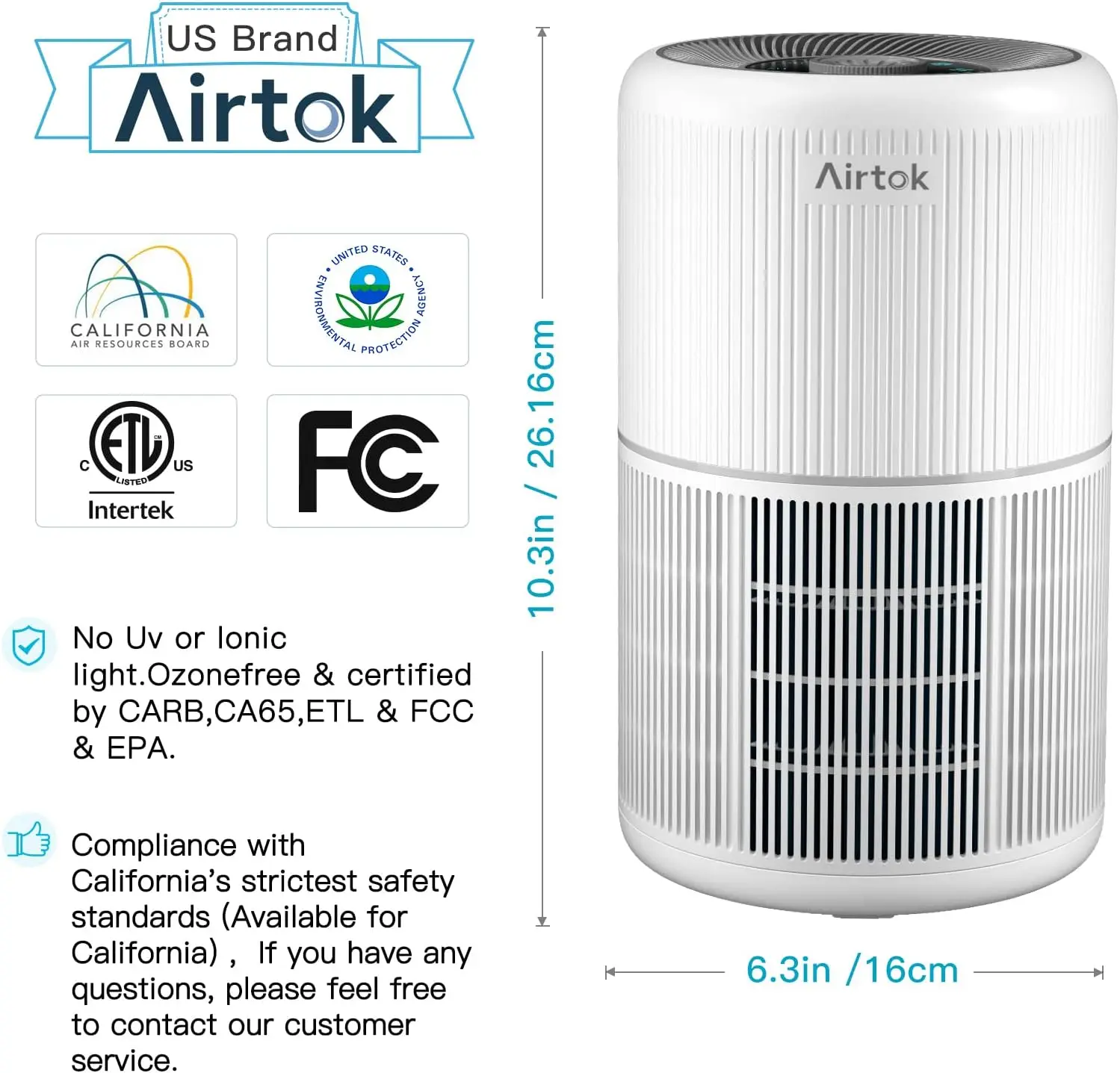 2-Pack H13 True HEPA Air Purifier for Home, Removes Smoke, Dust, Odors - Quiet & Energy Efficient