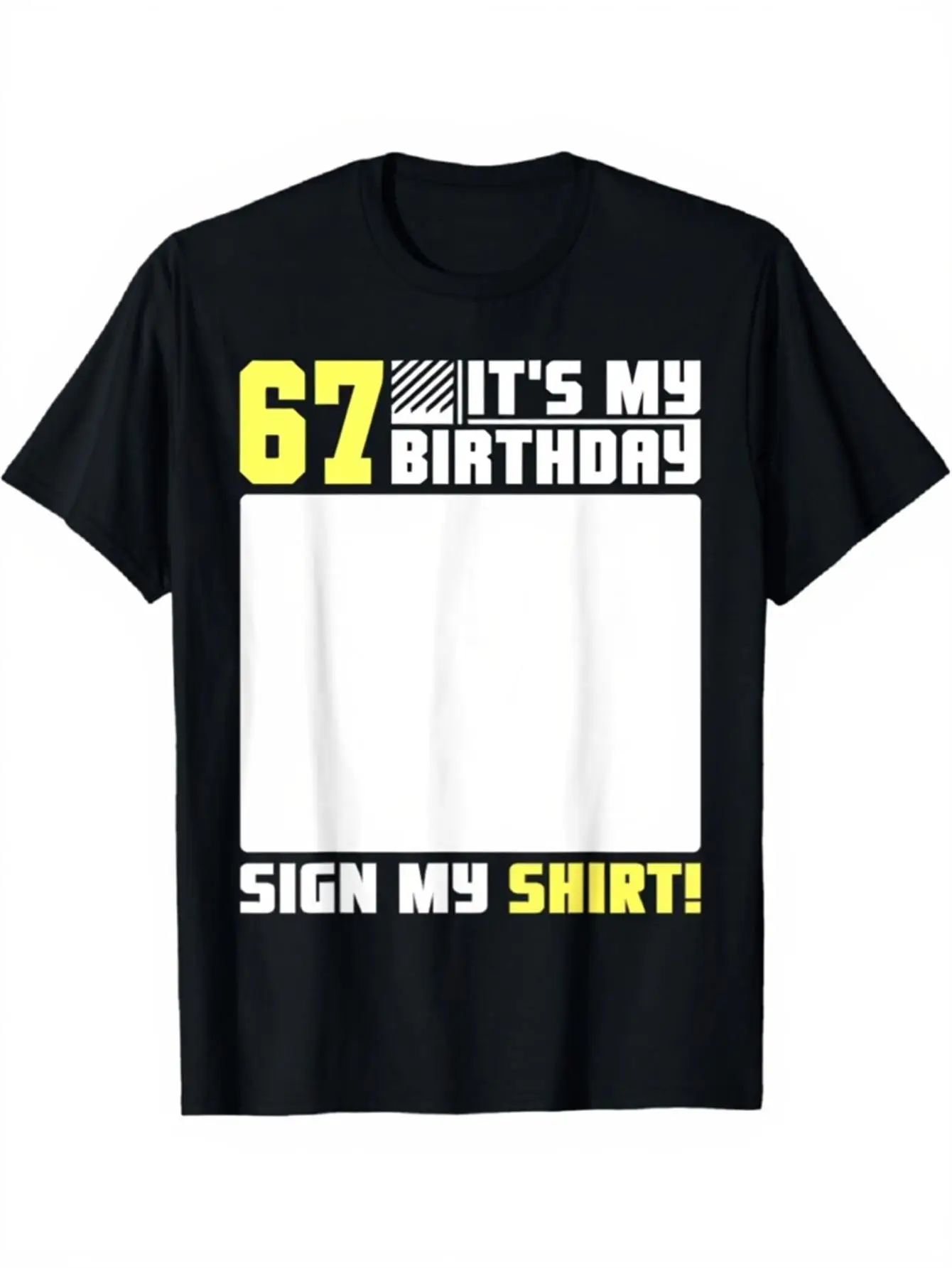 

67th Birthday Shirt for Men Women Black Short Sleeve Crewneck T-Shirt Fashionable Casual Print Perfec Comfortable Fit