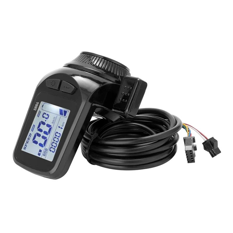 

FOCAN 24 В/36 В/48 В/52 В/60 В S886 Ebike ЖК-дисплей Панель метра Дроссельная заслонка для большого пальца для электрических велосипедов E-Scooter