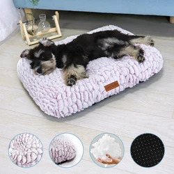 Dog Bed Pet Bed For Dog Mat Pet Mat Bed For Cat Pet Crate Bed For Dog Anti-Slip Washable Faux Fur Fluffy Comfy Pet Sleeping Mat