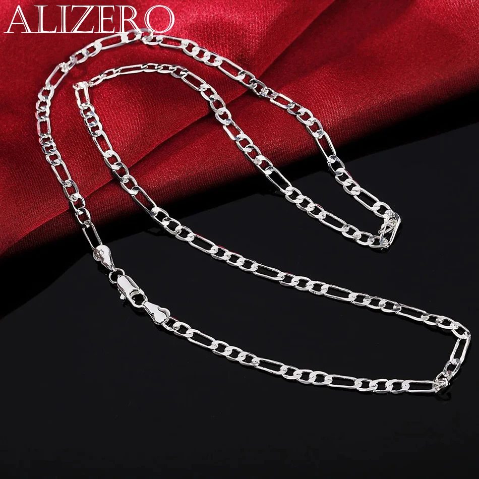 40-75cm 925 sterling Silver 16-30 Inches fine 4MM chain Necklaces for women fashion party wedding Jewelry Christmas gifts