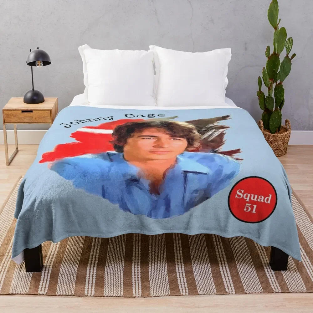 

Johnny Gage TV Show Emergency! Throw Blanket Foldable Soft Warm Blanket for Outdoor Use