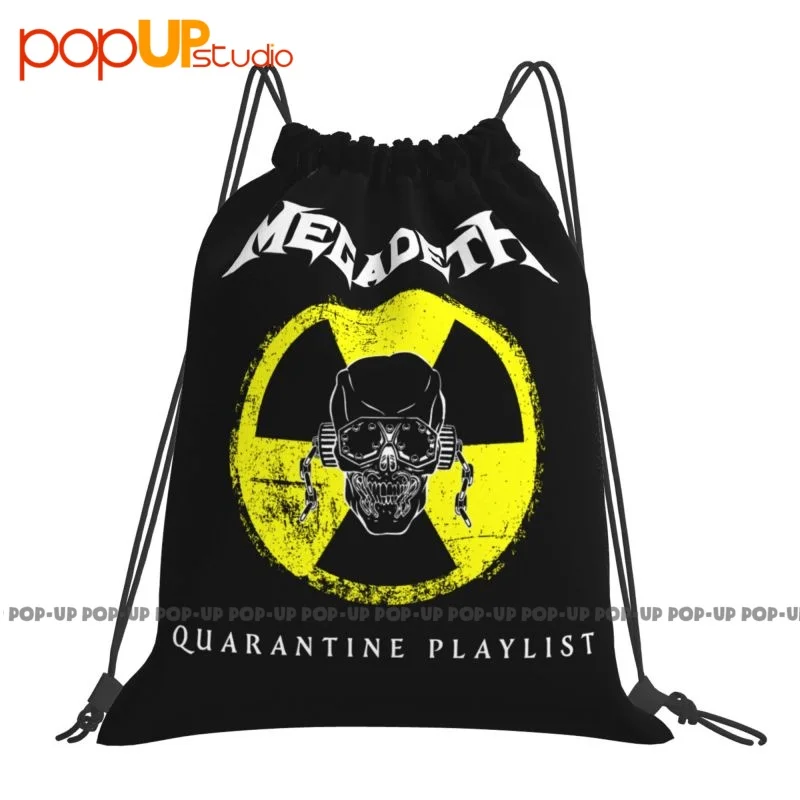 Punk Rock Band Megadeath Quarantine Playlist Drawstring Bags Gym Bag Swimming Sports Bag