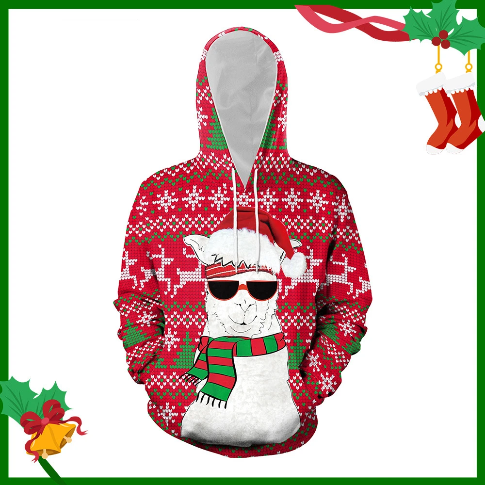 

Christmas Hoodies and Sweatshirts 3D Christmas Snowman Printed Sweatshirts Fashionable Winter Hoodies Tops for Men and Women