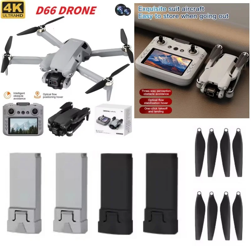 D66 Drone Blades 3.7V 1000MAH Battery For D66 Screen Drone Battery Blades D66 Dron Battery Parts