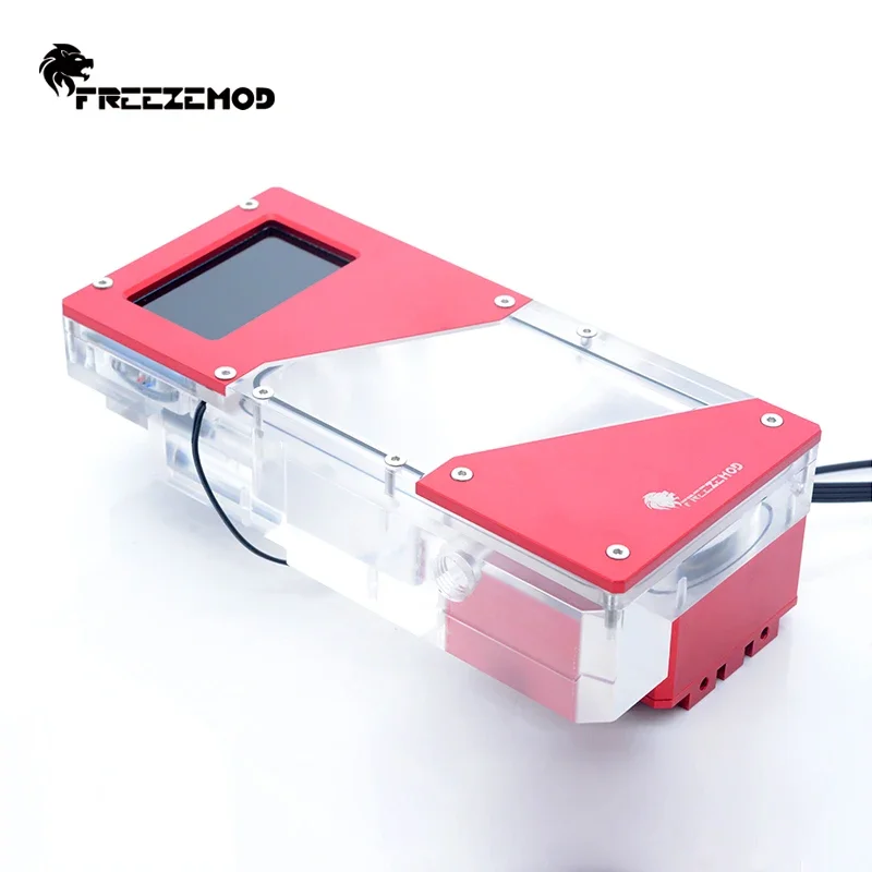 FREEZEMOD 워터 쿨러 탱크 펌프는 공기압 속도 유량 및 온도 디스플레이를 통합합니다. PUB-FXDDC