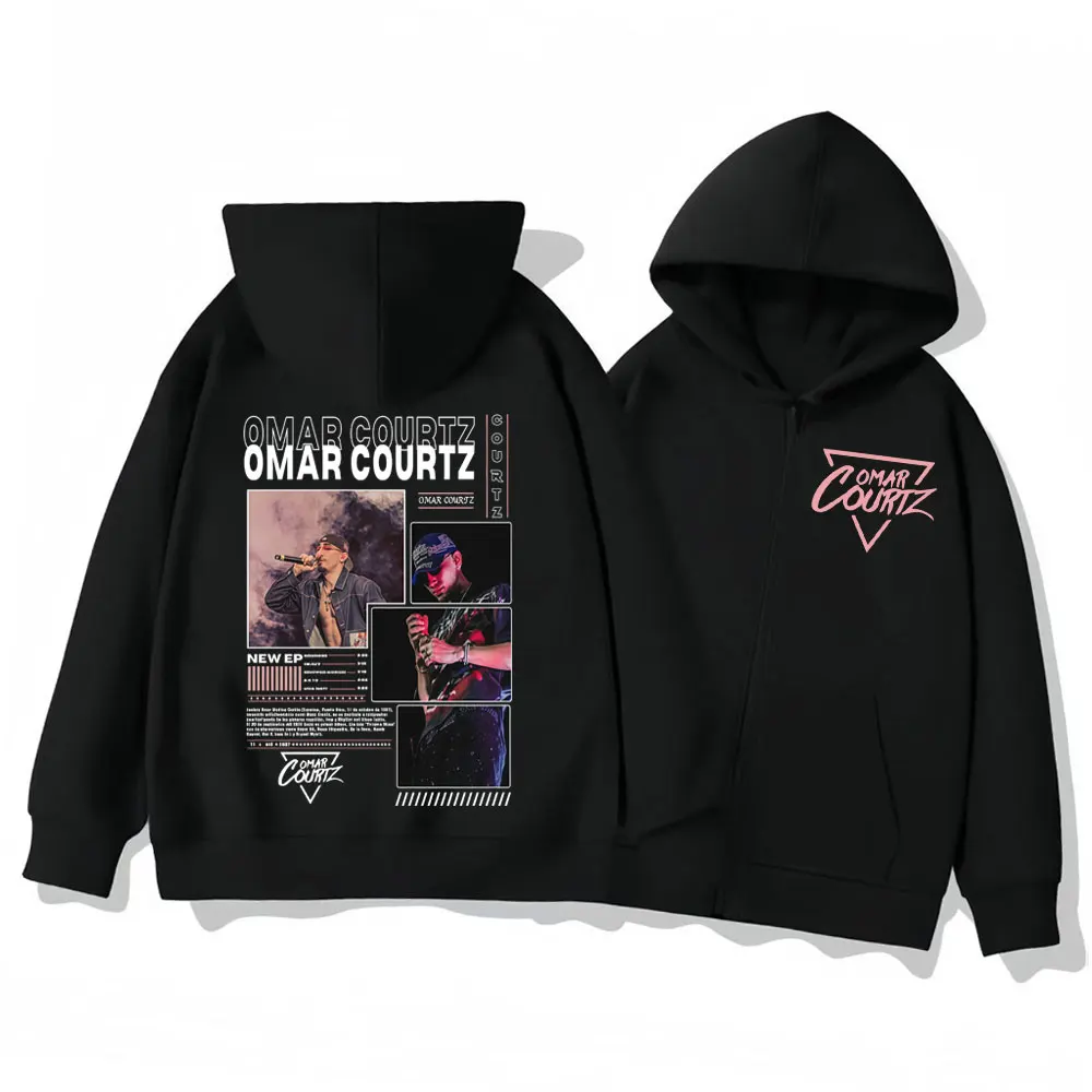 

Omar Courtz Primera Musa Album Graphic Zipper Hoodies Men Women Clothing Oversized Zip Up Pullovers Fashion Casual Sweatshirts
