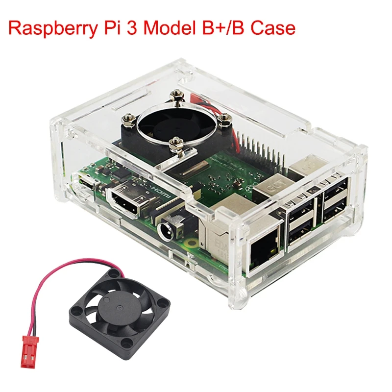 for Raspberry Pi for Raspberry Pi 3 Generation Acrylic Transparent Shell Chassis Assembly Box Without Fan