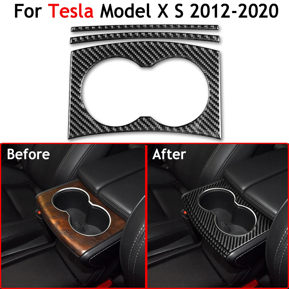 

Для Tesla Model X S автомобильный подлокотник с центральным управлением, держатель для стакана с водой, наклейка, ABS, углеродное волокно, декор, аксессуары для интерьера