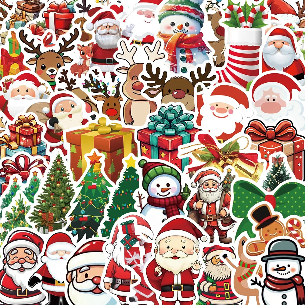 10/30/50 stücke Nette Cartoon Weihnachten Graffiti Aufkleber Kawaii Santa Claus Aufkleber DIY Laptop Telefon Fall Tagebuch Dekoration Aufkleber