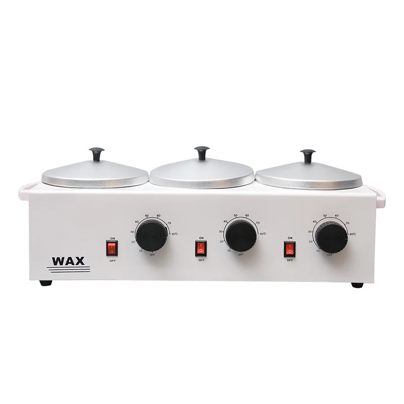 Professional 3 in 1 High-end Triple Pots Warmer Machine Hair Removal Paraffin Wax Heater Roller