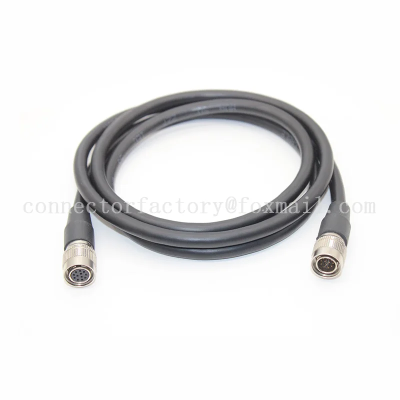 Hirose HR10A-7P-10P 4P 6S 10 12Pin Male to Female Plug Machine Vision Camera Analog Cable, Robotic Coupler CCD Camera Lens Cable