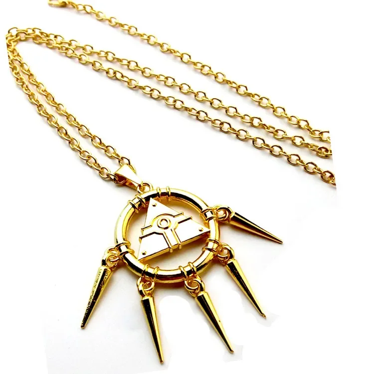 Yu Gi Oh Millennium Puzzle Gold Wheel Wisdom Pendant Necklace Keychain Jewels Gift Anime Halloween Cosplay Prop Unisex