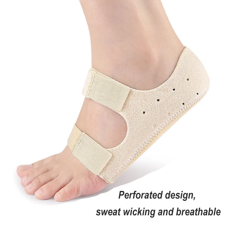 1Pair Relief Plantar Fasciitis Heel Protectors Shockproof  Achilles Tendonitis Heel Support Cushion Adjustable Heel Inserts Pads image 3