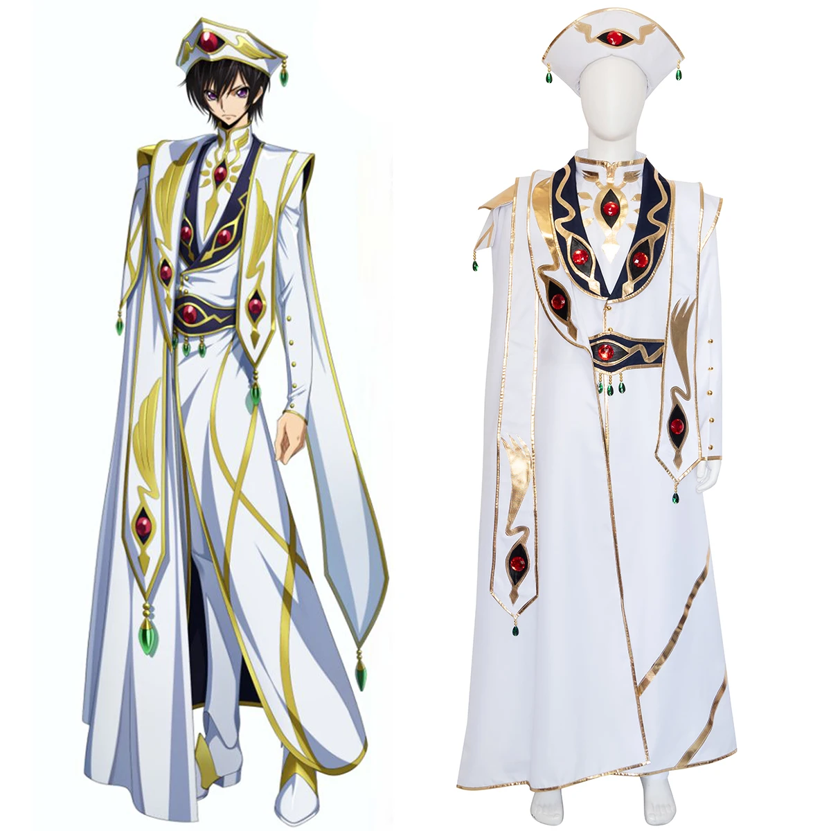 

Code Geass: Lelouch of the Rebellion Lelouch vi Britannia the 99th Emperor of the Holy Britannian Uniform Аниме Косплей Костюм