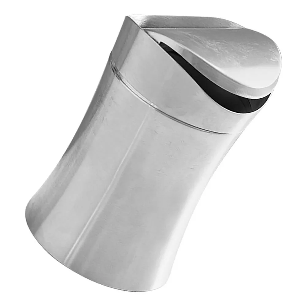 

Stainless Steel Desktop Trash Can Lid Seals Odors Fresh Environment Mini Garbage Bin Countertops Desks Bathrooms