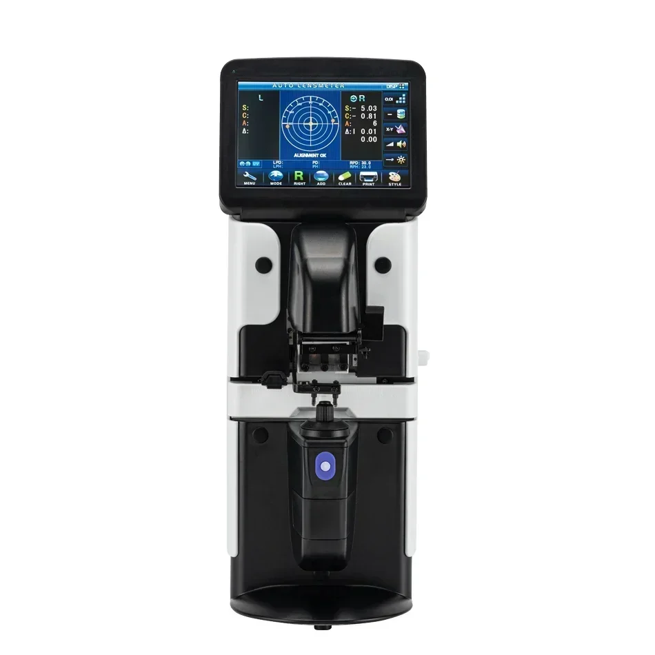مقياس العدسة JD-2600A المتقدم عالي الجودة 7 بوصة شاشة Lcd تعمل باللمس مقياس البؤرة التلقائي الرقمي مقياس العدسة التلقائي مع طابعة PD UV