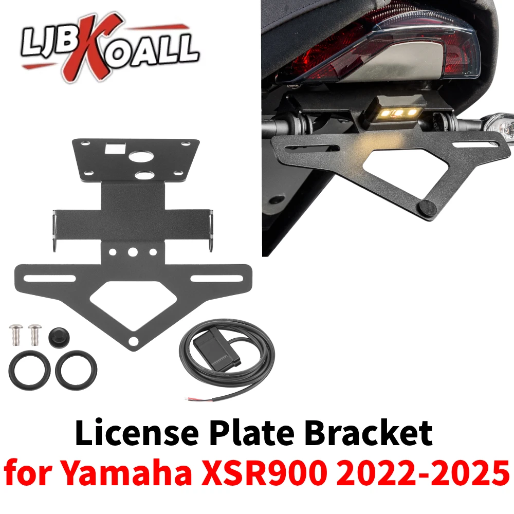

LJBKOALL XSR 900 XSR900 License Plate Bracket for Yamaha XSR900 XSR 900 Rear License Plate Frame Mount Holder Bracket 2022-2025