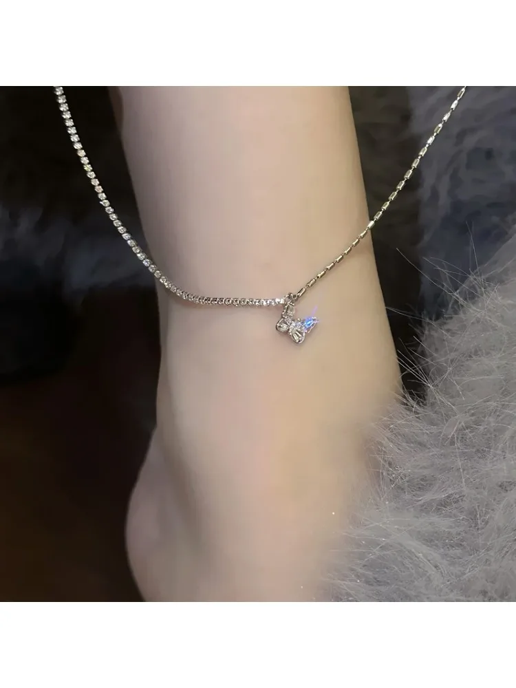 Versione coreana del vento dolce fata farfalla cavigliera luce lusso temperamento estivo avanzata catena del piede donna