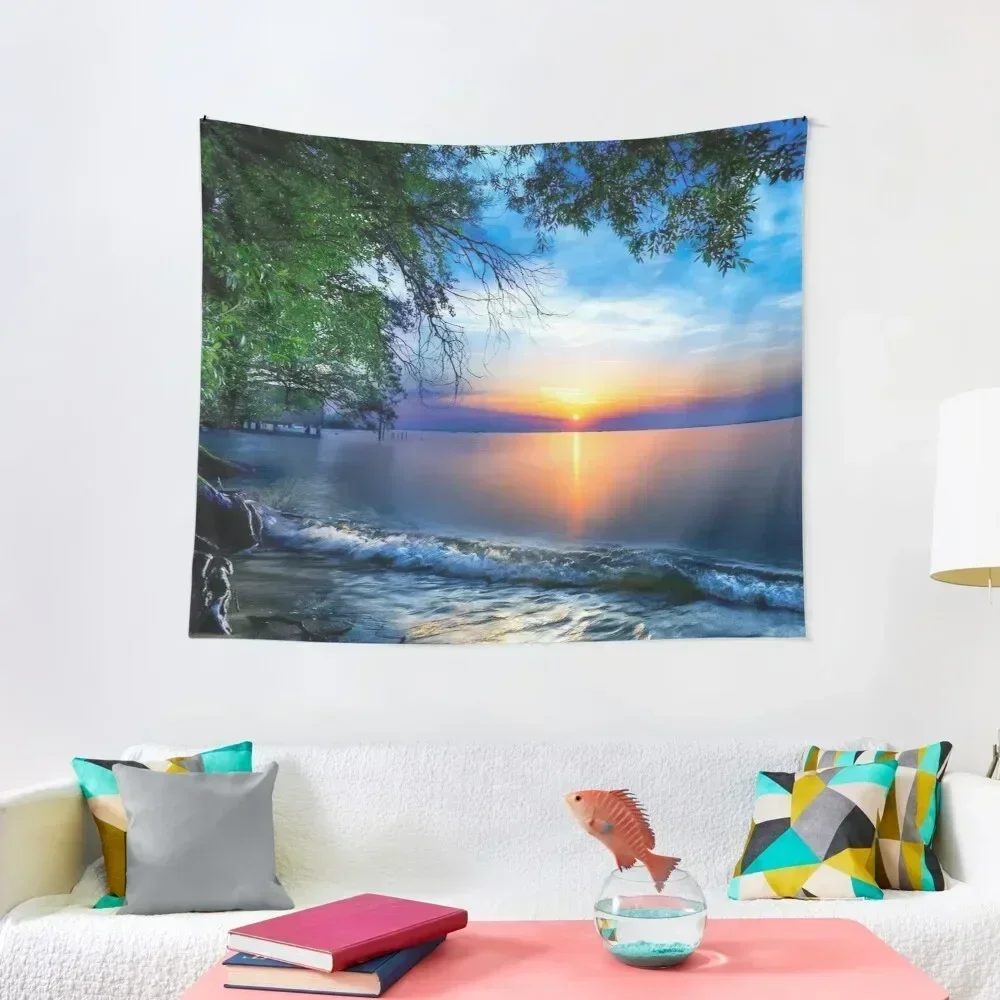 

Blue ocean sunset Tapestry Bedroom Decoration Carpet Wall Bed Room Decoration Tapestry