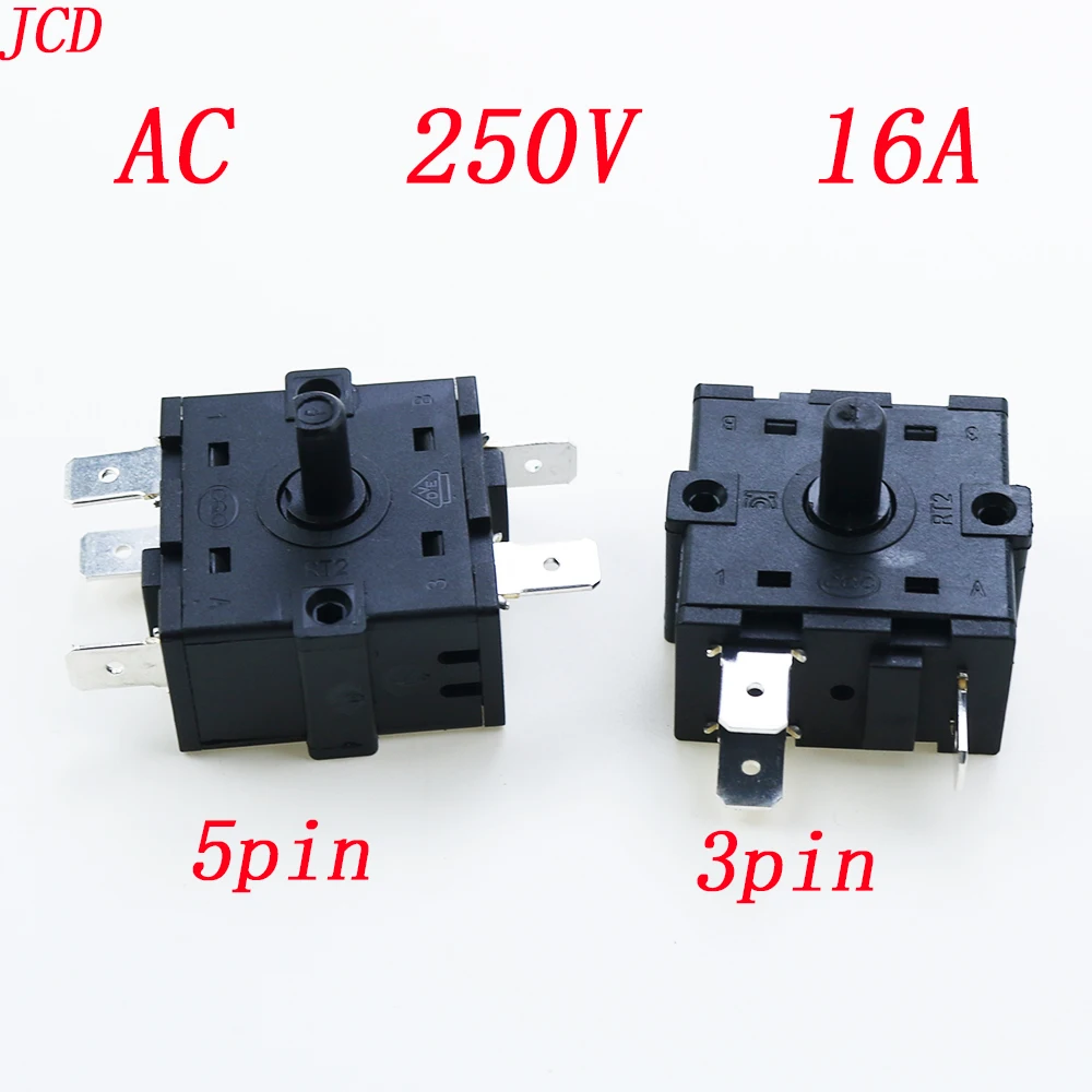 1 шт., ЭЛЕКТРИЧЕСКИЙ КОМНАТНЫЙ нагреватель, 3 контакта, 5 контактов, 3 режима, 4 поворотных переключателя, 250 В переменного тока, 16 А, радиатор, воздушный охладитель, нагреватель